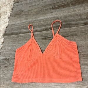LF Coral Ribbed Crop Top
